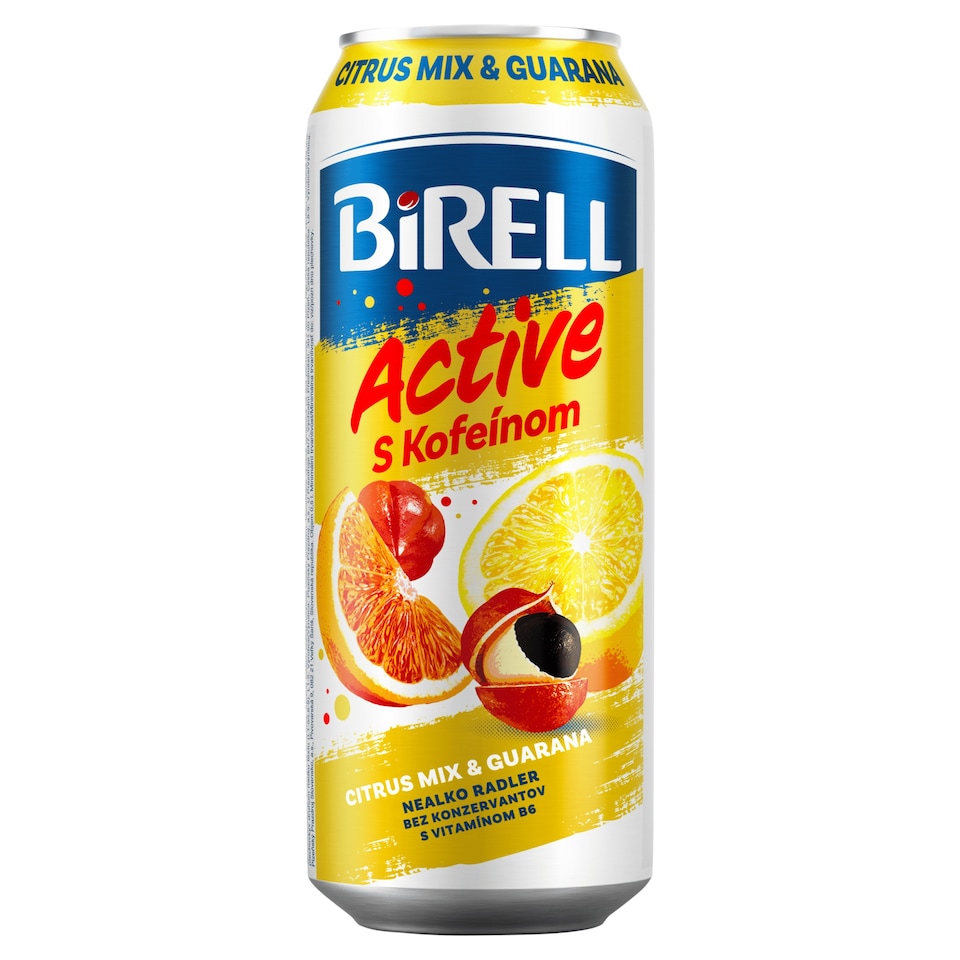 Birell Active Citrus mix a guarana s kofeínom 0,5 l