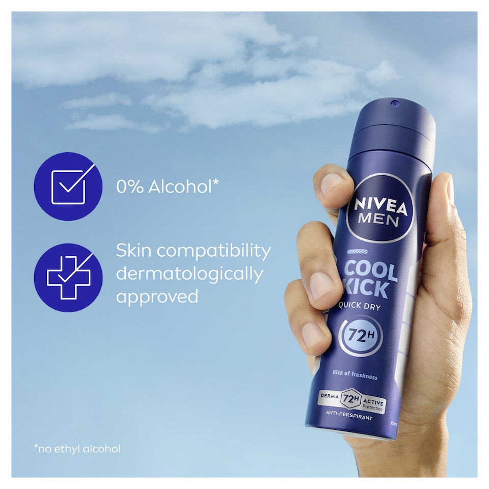 image 1 of NIVEA MEN Cool Kick Anti-Perspirant Deodorant Spray 150ml