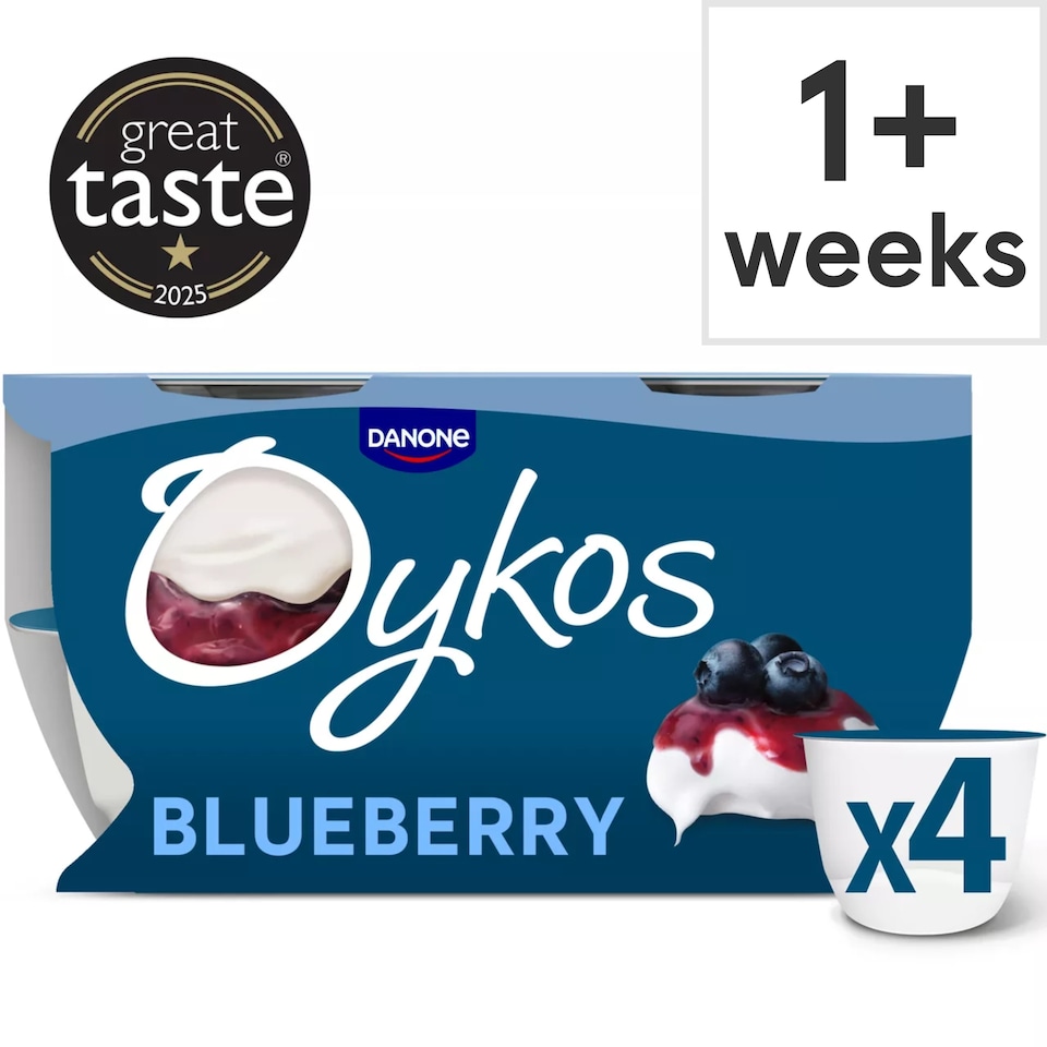 image 1 of Oykos Blueberry Luxury Greek Style Yoghurt Dessert 4x110g