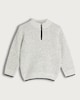 image 4 of F&F Boys Chenille Half-Zip Knitted Jumper in Ecru