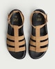 image 2 of F&F Strappy Buckle Gladiator Sandals in Neutral