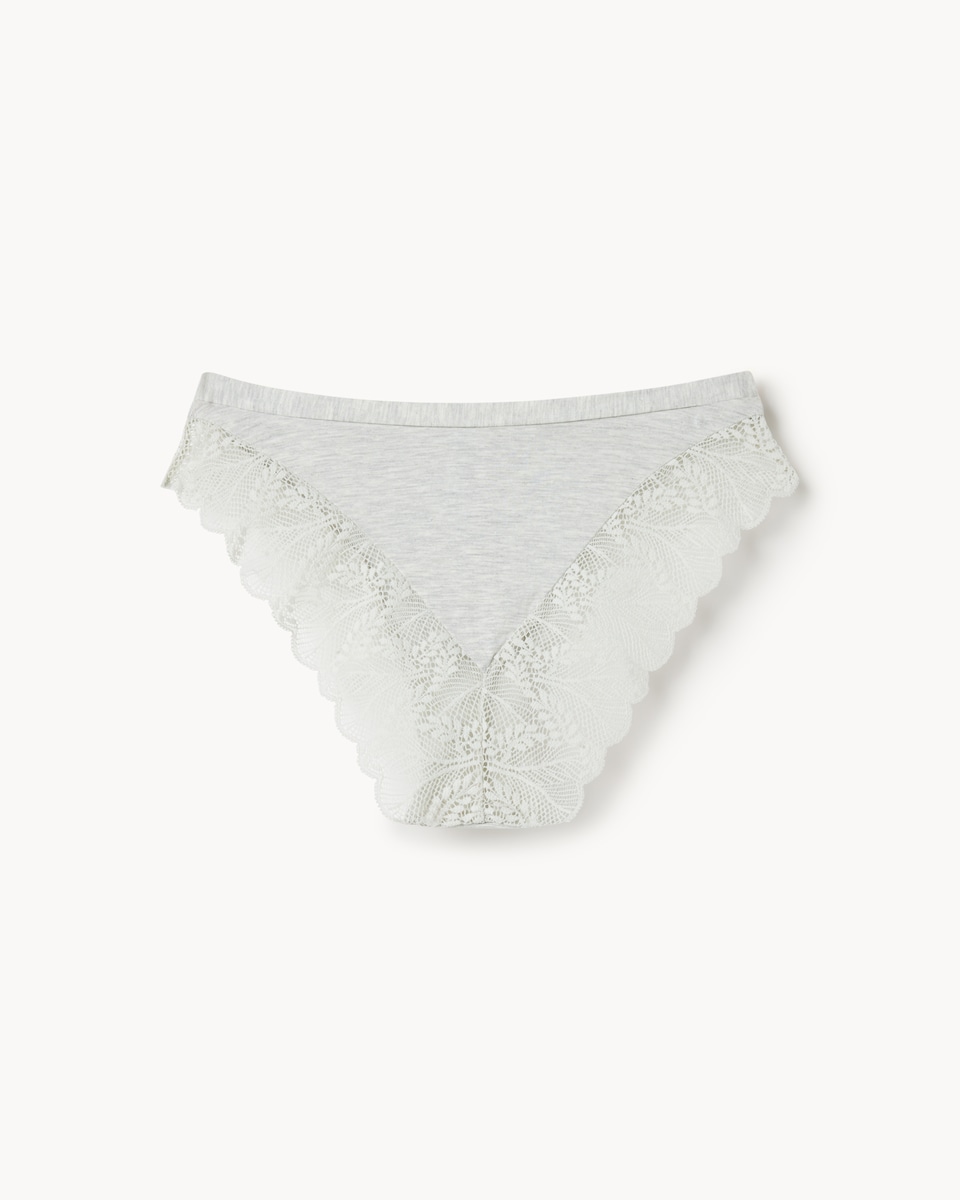 image 1 of F&F 3-Pack Lace Trim Brazilian Knickers in Multi