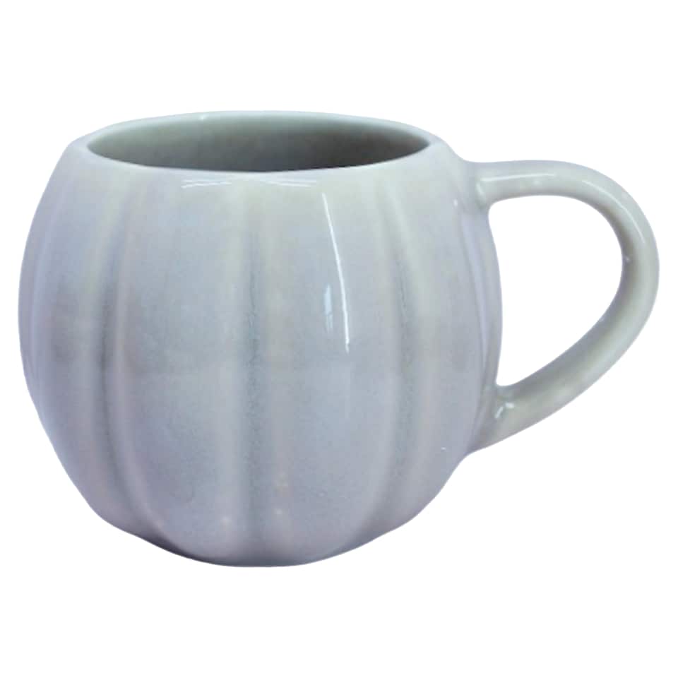 F&F Home Cream Pumpkin Reactive Glaze Mug