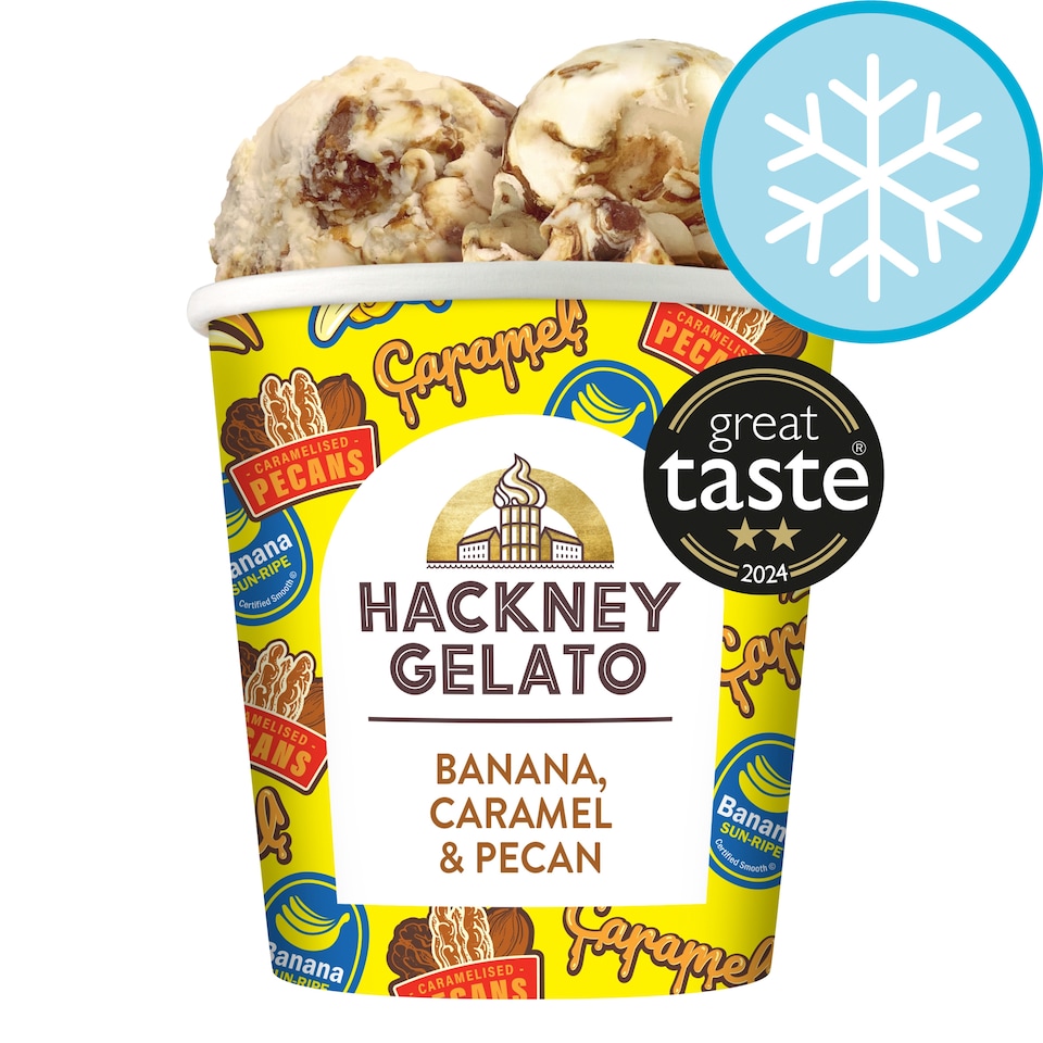 Hackney Gelato Banana, Caramel & Roasted Pecan Gelato 460ml