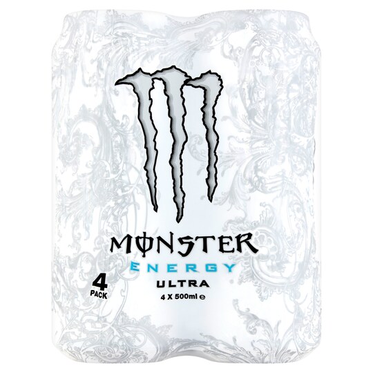 Monster Ultra White Multipack 4 X 500Ml Tesco Groceries