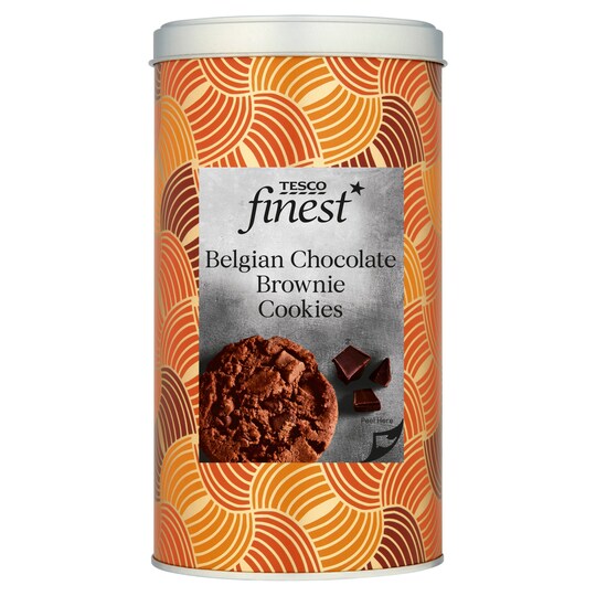 Tesco Finest Belgian Chocolate Brownie Cookies 200G Tesco Groceries