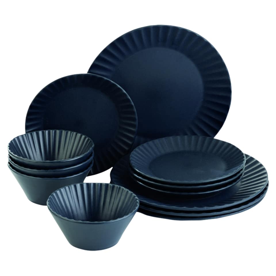 image 1 of F&F Home Plisse Midnight Dinner Set 12 pcs