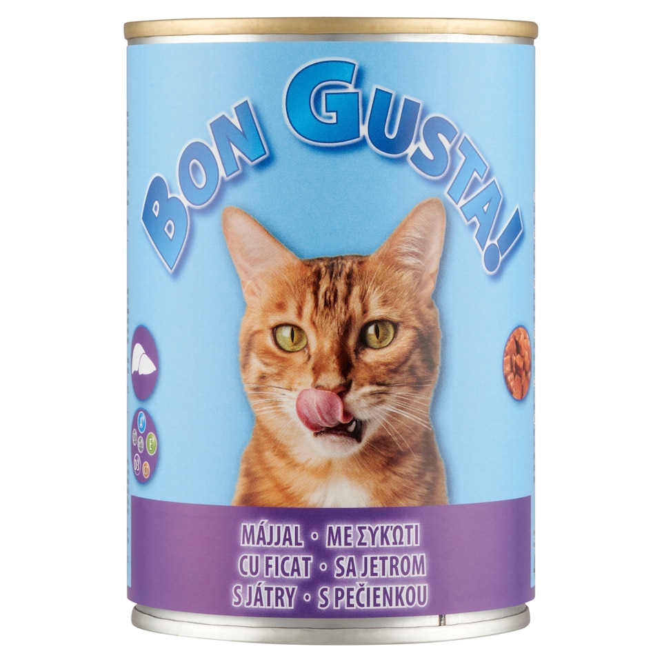 Bon Gusta! teljes értékű állateledel felnőtt macskák számára májjal 415 g