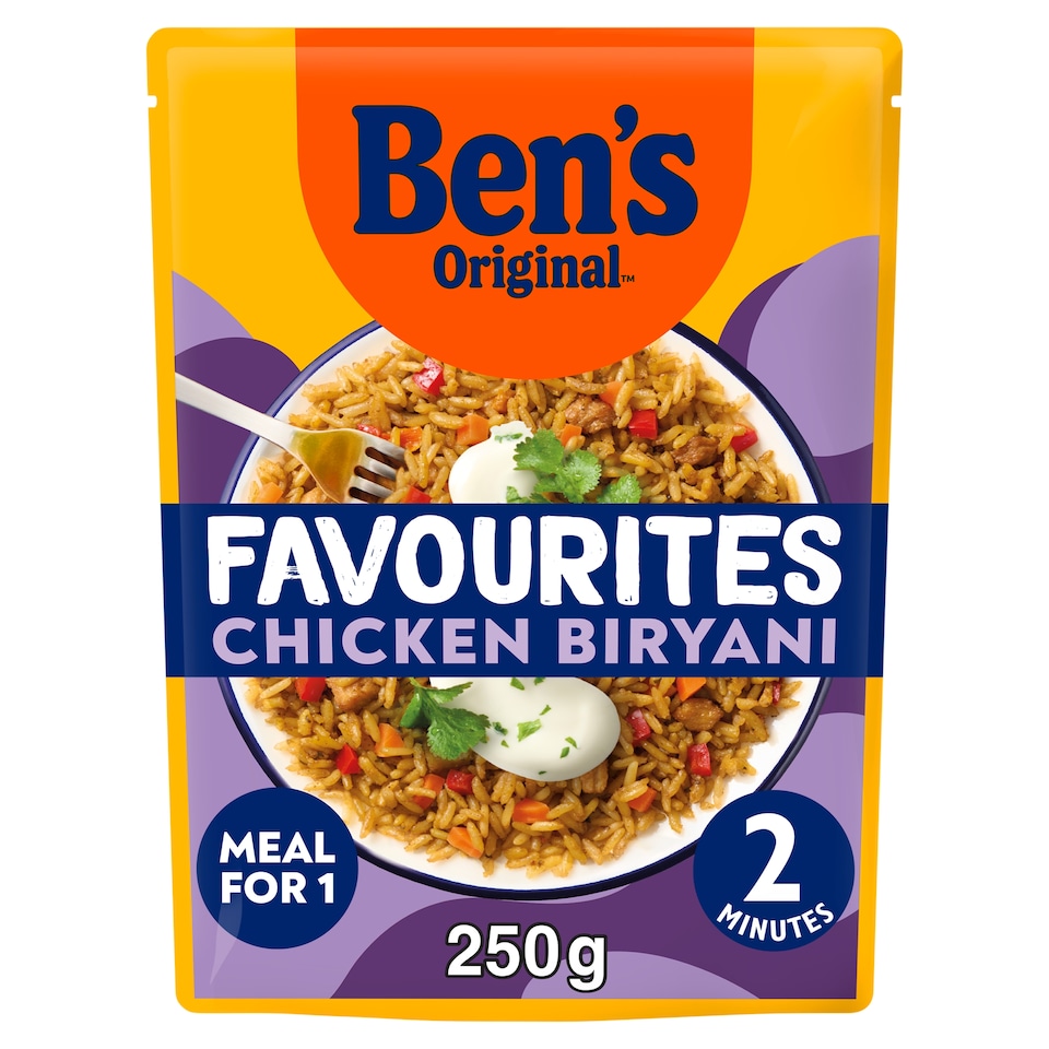 image 1 of Bens Original Favourites Biryani Chicken and Vegetable Microwave Rice Meal 250g