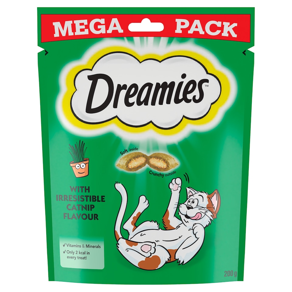 Dreamies Cat Treat Biscuits with Catnip Mega Pack 200g