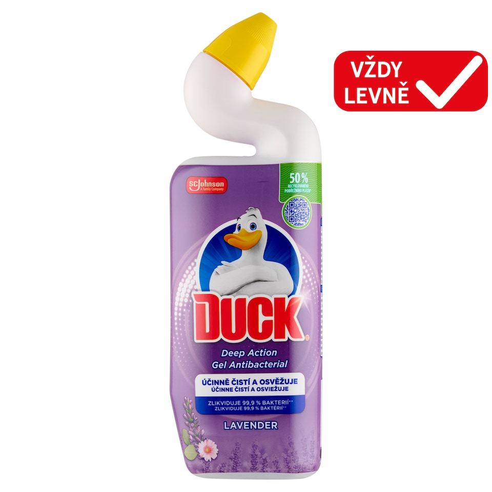 Obrázek 1 pro produkt Duck Deep Action Gel Antibacterial Lavender čisticí a dezinfekční přípravek na WC mísu 750ml