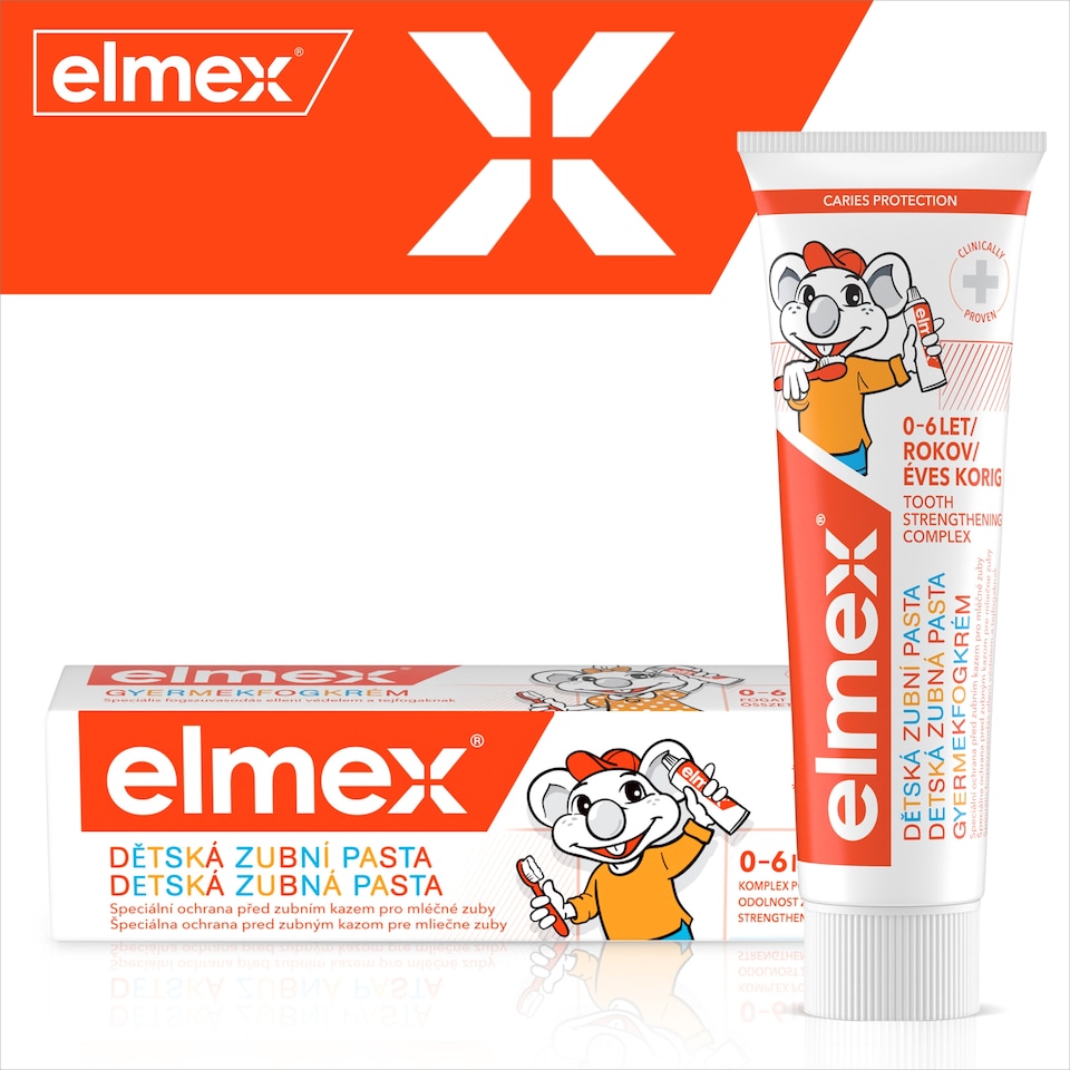 obrázok 1 z elmex® Kids detska zubná pasta pre deti od 0-6 rokov 50 ml