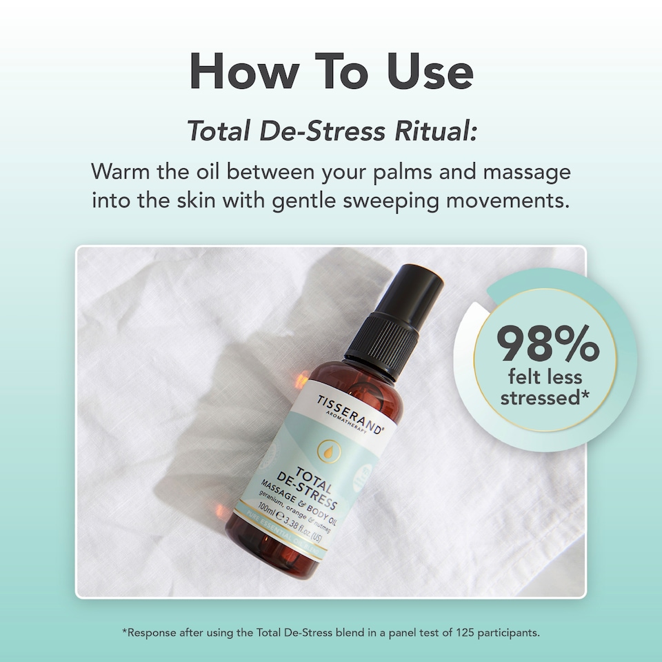 image 1 of Tisserand Total Destress Massage And Body Oil 100Ml