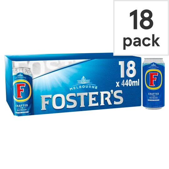 Fosters Lager Beer 18 Pack 440Ml Tesco Groceries