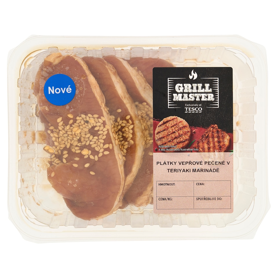 Tesco Grill Master Plátky vepřové pečeně v teriyaki marinádě 0,500kg