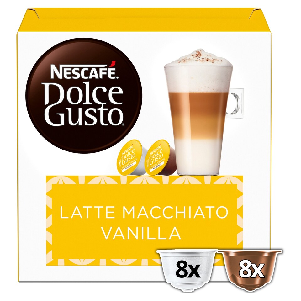 Nescafe Dolce Gusto Vanilla Latte Macchiato 16 Capsules 153.6G Tesco