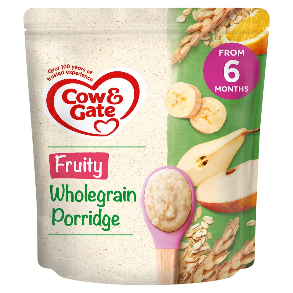 image 1 of Cow & Gate Fruity Wholegrain Porridge +6 Months 125G