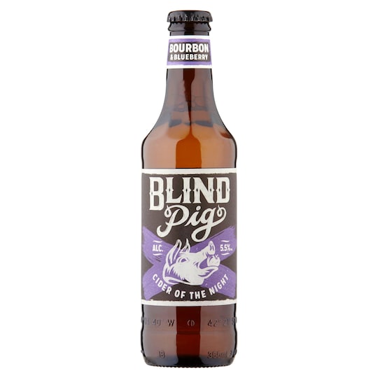 BLIND PIG B/BON & BL/BERRY CIDER 355ML BOTTLE Tesco Groceries