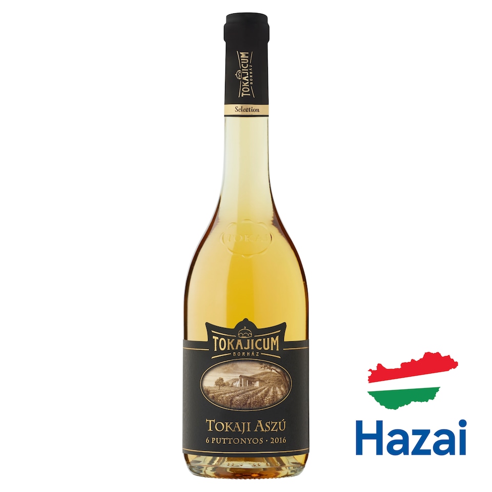 Tokajicum Tokaji Aszú 6 puttonyos édes fehér borkülönlegesség 10% 0,5 l  1. kép