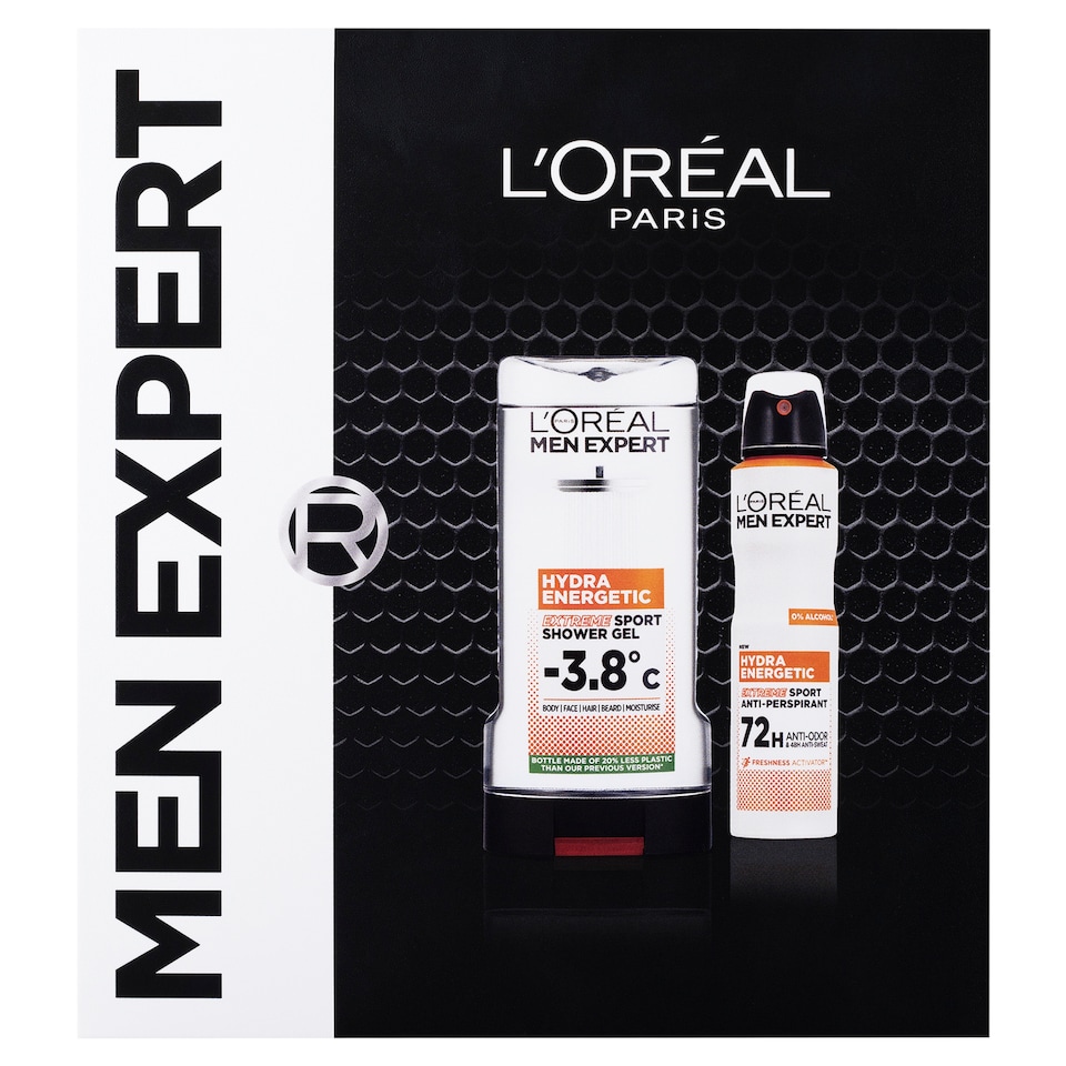 L'Oréal Paris Men Expert Hydra Energetic Shower Gel + Antiperspirant Christmas Pack