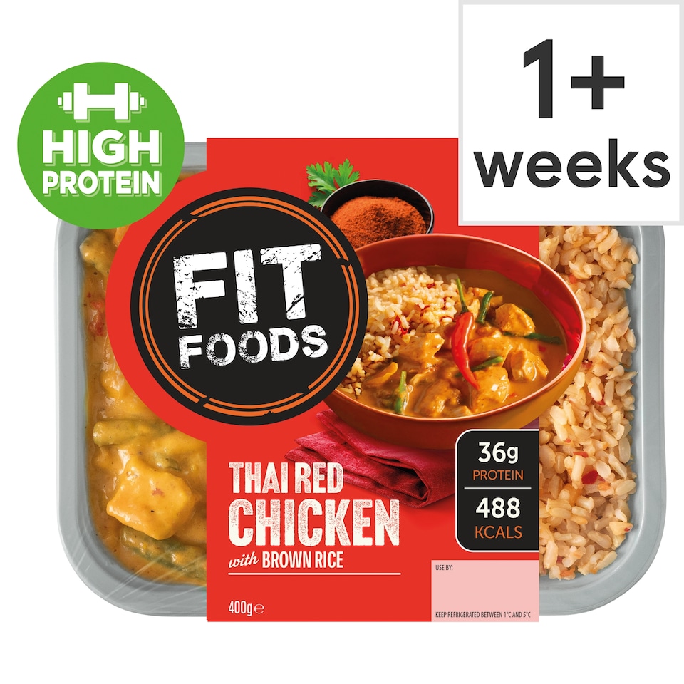 Fit Foods Thai Red Chicken Curry And Brown Rice 400G