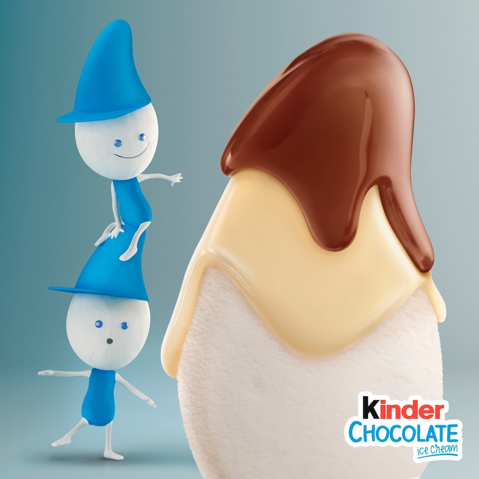 image 1 of Kinder Chocolate Ice Cream Sticks 4 x 55 ml