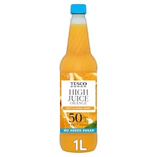 Tesco No Added Sugar High Juice Orange 1L