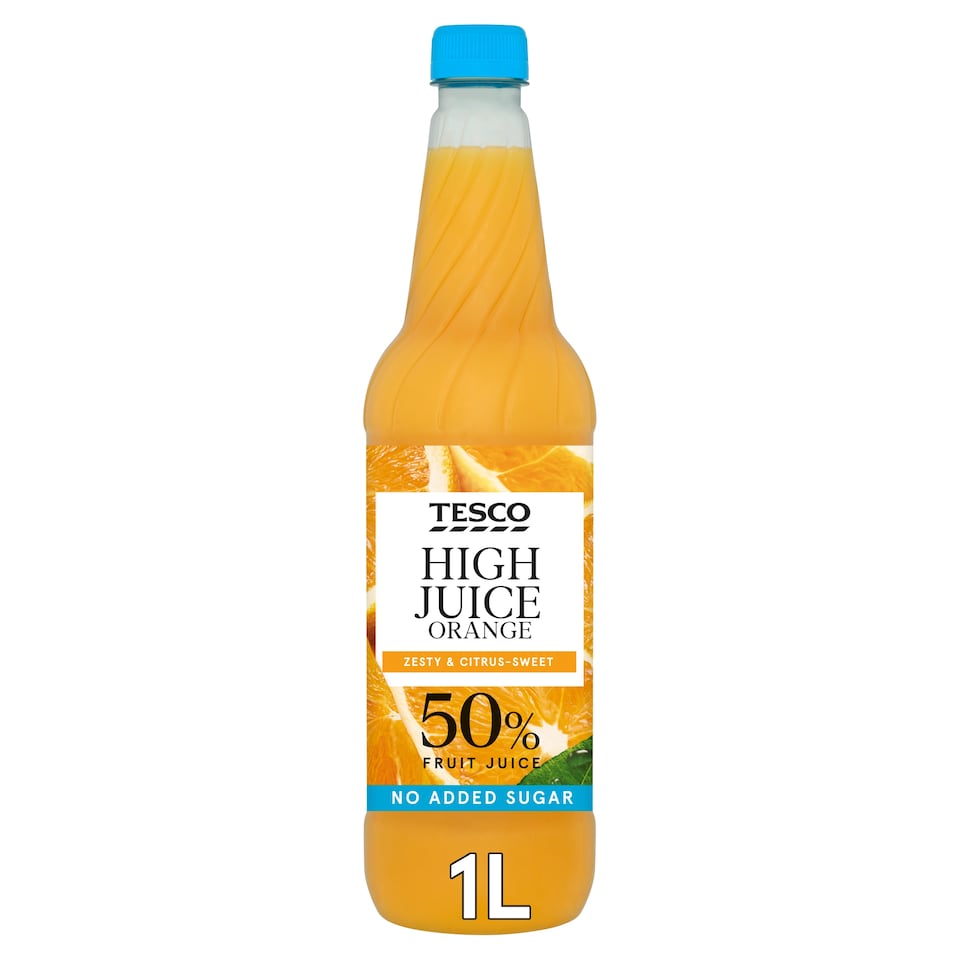 Tesco No Added Sugar High Juice Orange 1L