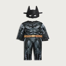 Batman 3-Piece Fancy Dress Costume with Mask in Black