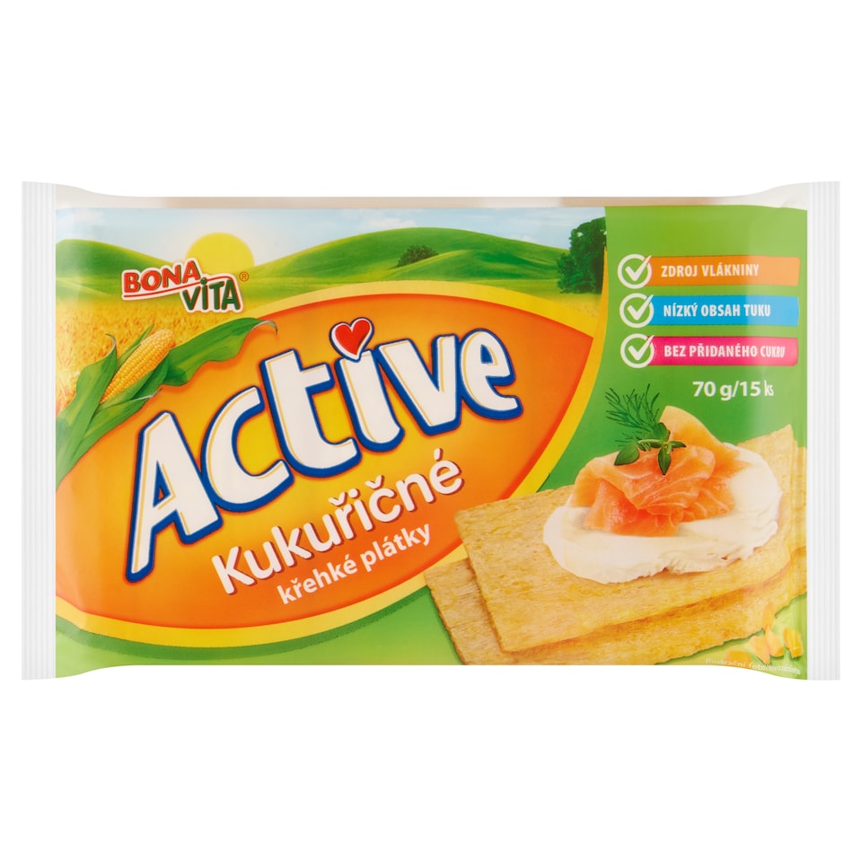 image 1 of Bona Vita Active Corn Crisp Slices 15 pcs 70g