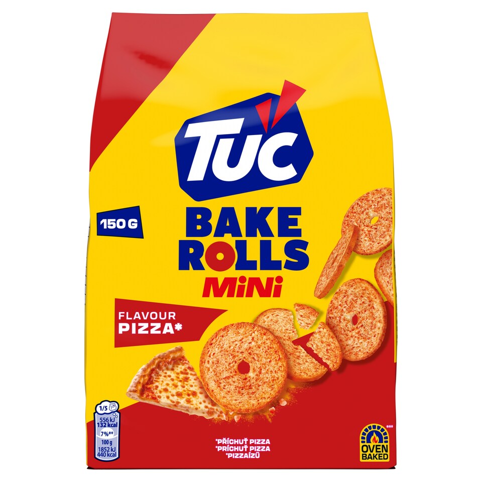 Tuc Bake Rolls Pizza Flavour Rusk 150 g