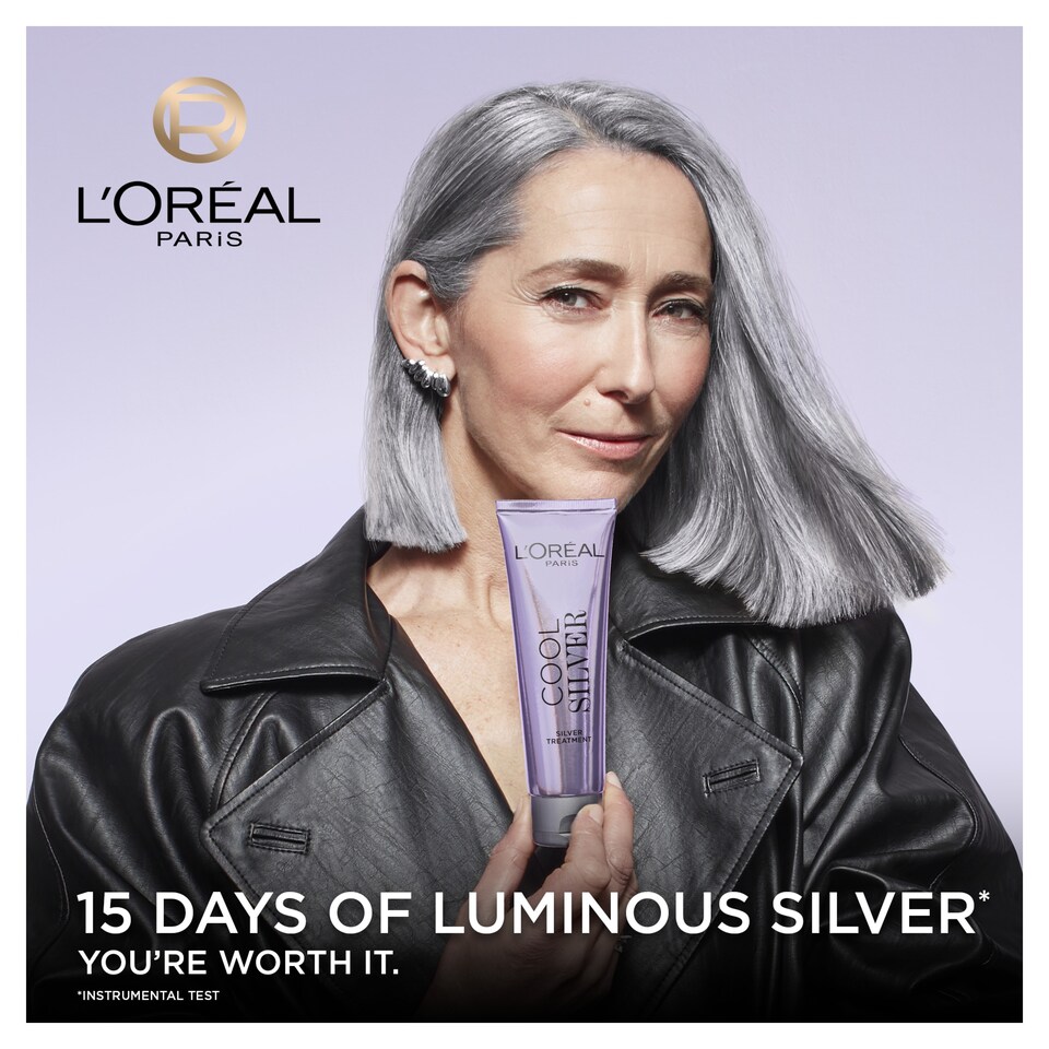 image 1 of L'Oreal Paris Cool Silver Enhancing Silver Treatment Pure White 114ml