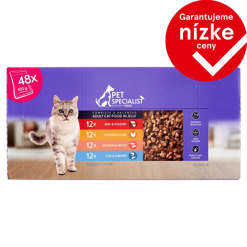 Pet Specialist Complete Adult Cat Food in Jelly 48 x 100 g (4800 g)
