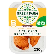 Green Farm Simply Roasted 2 Chicken Breast Fillets 220G