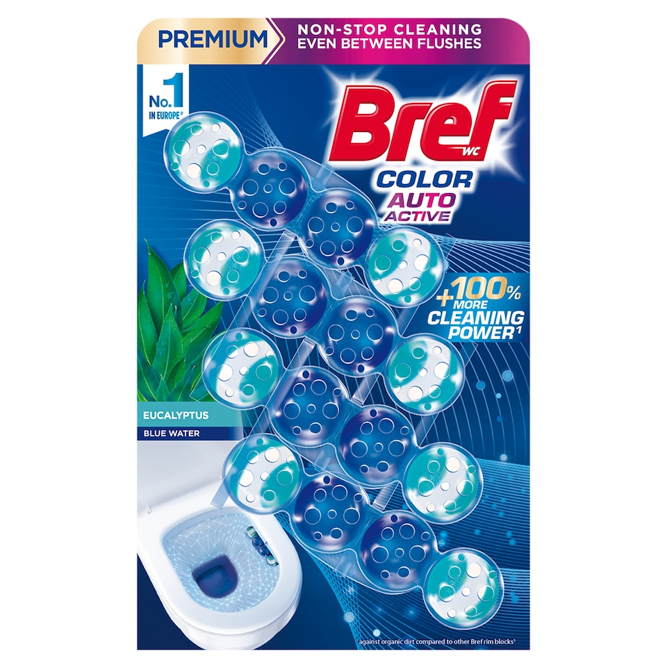Bref Color Auto Active Eucalyptus Solid Toilet Block 4 x 50 g