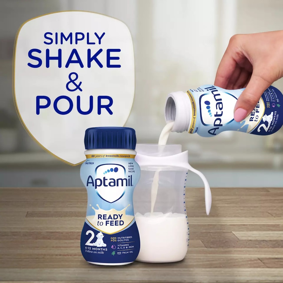 image 1 of Aptamil 2 Follow On Milk Ready to Drink 6-12 Months 6 x 200ml