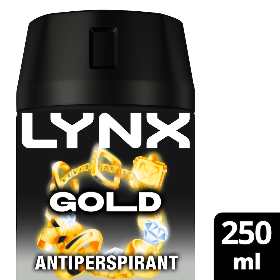 image 1 of Lynx Gold Anti White Marks Antiperspirant Deodorant Spray 250Ml