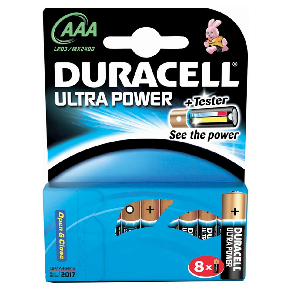 Duracell Ultra AAA Batteries 8 Pack