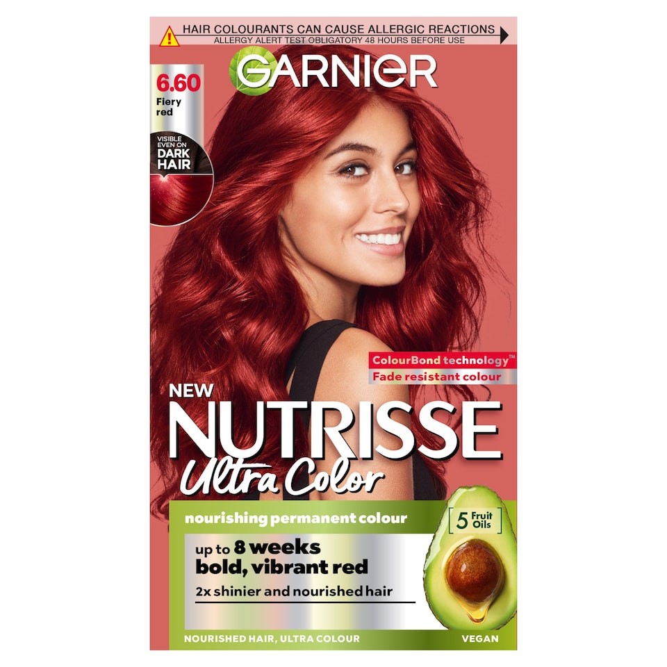 image 1 of Garnier Nutrisse Ultra Color Intense Permanent Colour - 6.60 Fiery Red