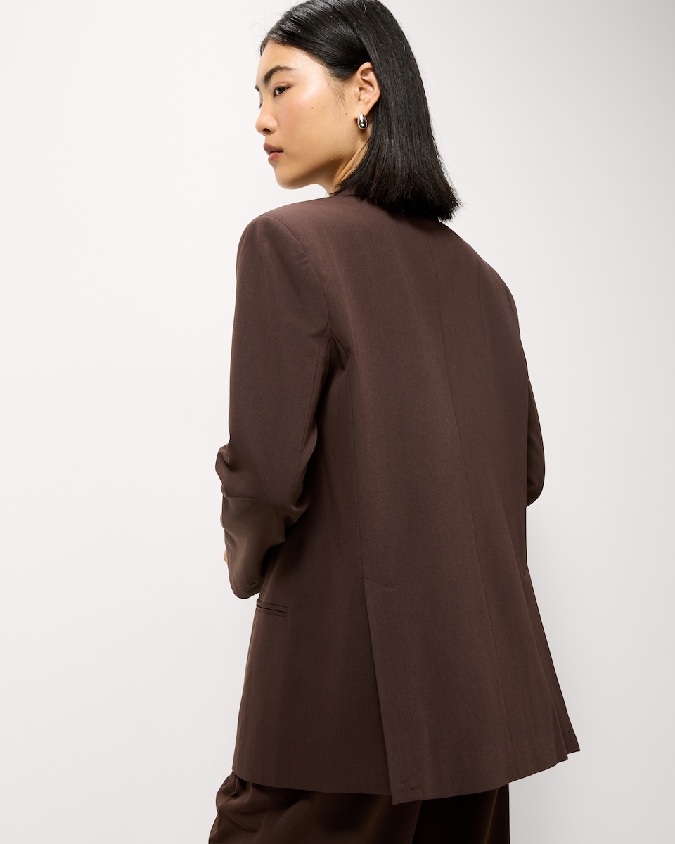 image 1 of F&F Tailored Double Breasted Blazer in Brown