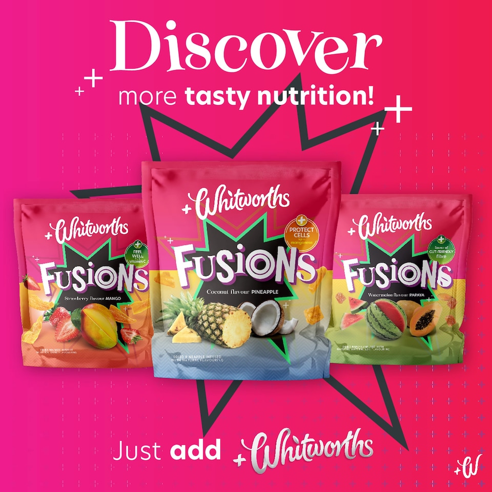 image 1 of Whitworths Fusions Strawberry Mango 75G