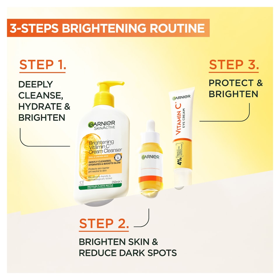 image 1 of Garnier Skinactive Brightening Vitamin C Cream Cleanser 250ml