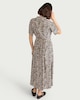 image 3 of F&F Leopard Print Collared Midi Dress in Multi Brown