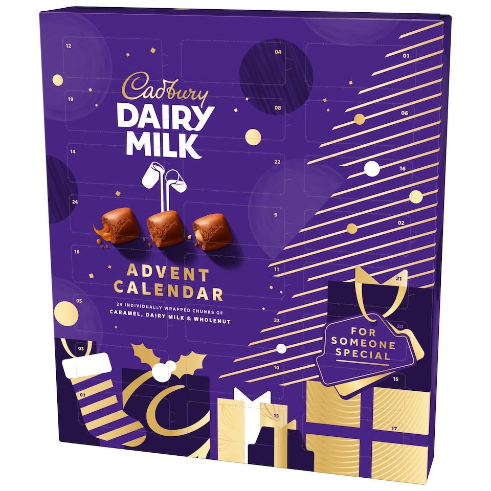image 1 of Cadbury Dairy Milk Chocolate Chunks Xmas Advent Calendar 258g