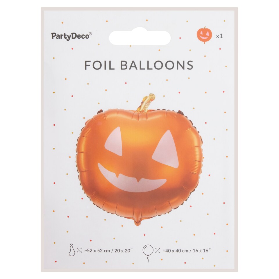 PartyDeco Pumpkin Foil Balloon 40 x 40 cm 1 pc
