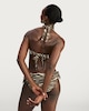 image 4 of F&F Zebra Print Halter Neck Bikini Top in Multi