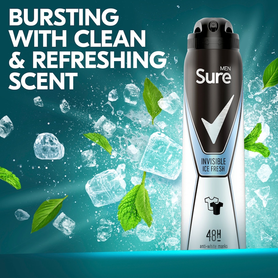image 1 of Sure Men Invisible Ice Fresh Antiperspirant Deodorant 250Ml