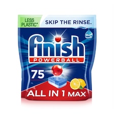 Finish Powerball All in One Lemon 75 Dishwasher Tablets 1200g