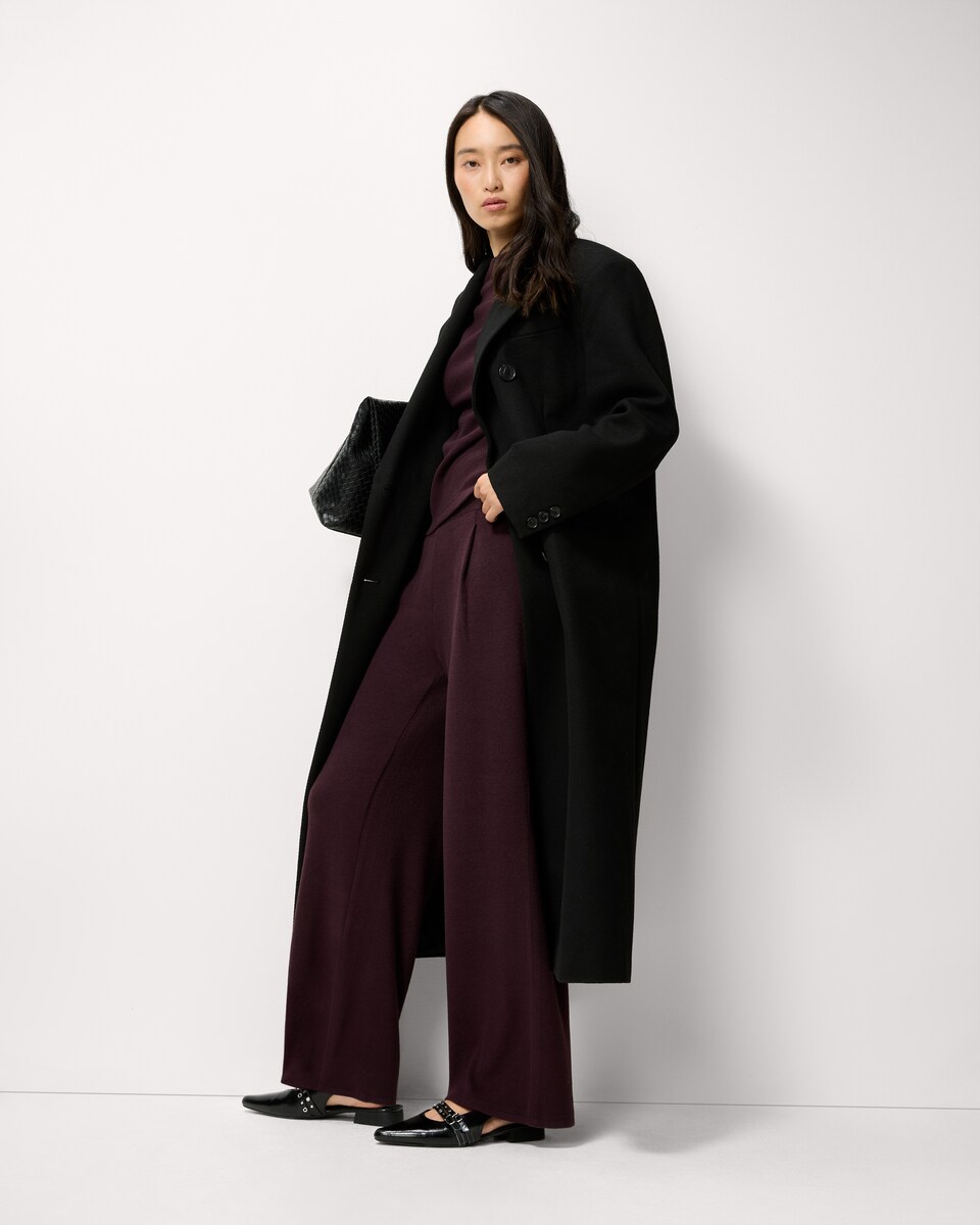 image 1 of F&F Brushed Wide Leg Co-ord Trousers in Purple