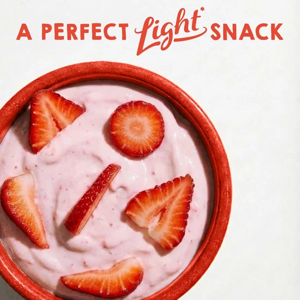 image 1 of Light & Free Strawberry Greek Style Fat Free Yoghurt 4x115g